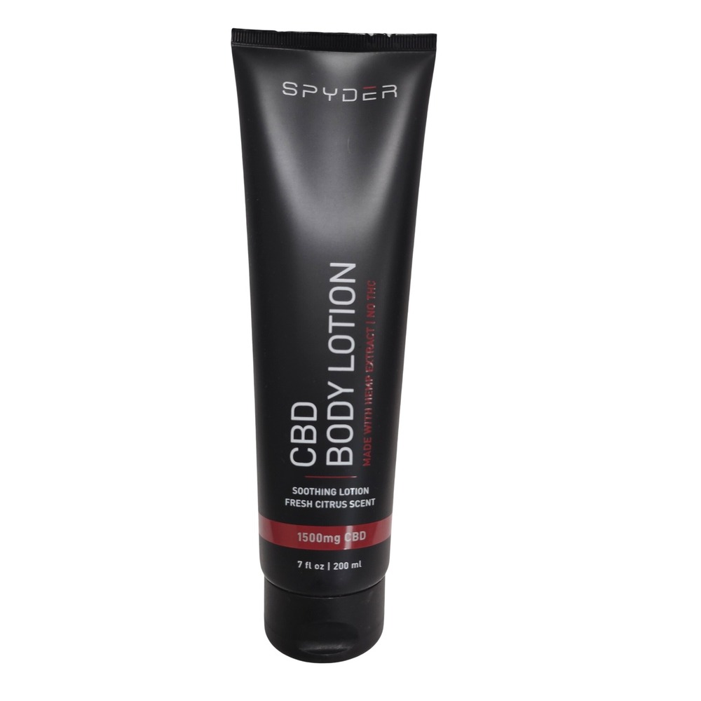 Spyder CBD Body Lotion 1500mg Soothing Fresh Citrus Scent‎ - 7 fl oz New